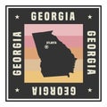 Abstract square stamp or sign with name of US state Georgia Royalty Free Stock Photo