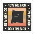 Abstract square stamp or sign with name of US state New Mexico Royalty Free Stock Photo