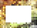 Abstract square tiled mosaic frame