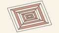 Abstract Square Tunnel Geometric Depth Illusion Vector, vector design Generative AI Royalty Free Stock Photo
