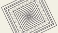 Abstract square tunnel pattern, creating an illusion of depth and movement, vector design Generative AI Royalty Free Stock Photo