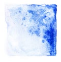 Abstract the square watercolor fresh blue color tone hand paint