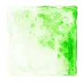 The Abstract square watercolor fresh green color tone hand paint