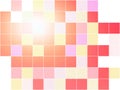 Abstract squares red pink yellow white colorful background template  illustration Royalty Free Stock Photo