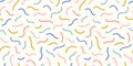 Abstract squiggle pattern background border. Fun modern design element of wavy lines in a tossed border design, trendy