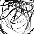 Abstract squiggle, squiggly, curvy lines. Monochrome geometric p