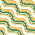Abstract squiggly line seamless pattern yellow green wave for design