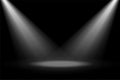 Abstract stage spotlight focus on black background