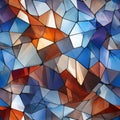 abstract stained glass background with blue orange and red colors Royalty Free Stock Photo