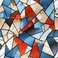 abstract stained glass background with red blue and white squares Royalty Free Stock Photo
