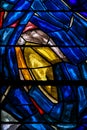 Stained Glass in Paris, St Severin Church Royalty Free Stock Photo