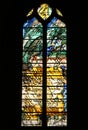 Abstract stained glass, Church of St. Gervais and St. Protais, Paris Royalty Free Stock Photo