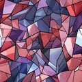 abstract stained glass mosaic background with red blue and purple colors Royalty Free Stock Photo