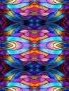 Abstract stained glass pattern seamless symmetrical wallpaper colourful