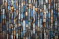 Abstract stained-glass window background, blue and brown tone Royalty Free Stock Photo