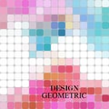 Abstract stained glass window geometric warped hexagon shapes ornament vector illustration.