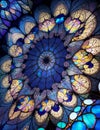 Abstract Stained Glass Window of Mandelbrot Set Royalty Free Stock Photo