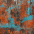 Abstract stained grunge rusty background, blue and brown rasted stained surface Royalty Free Stock Photo
