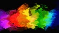 Abstract stained pattern rectangle background neon highlight rainbow full color spectrum - modern painting art -