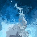 Abstract stained pattern background sky blue with gray cloud colors - modern painting art - watercolor effect