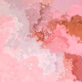 Abstract stained pattern square background cute swett pink mauve beige color - modern painting art - watercolor splotch