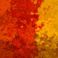 Abstract stained pattern square background vibrant hot chilli orange red and yellow color - modern painting art -