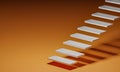Abstract staircase. Stairs with steps on orange background, business concept