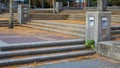 Abstract stairs in the city. Abstract steps, cement stairs,wIde stone stairway often seen on monuments and landmarks Royalty Free Stock Photo