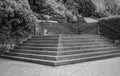 Abstract stairs in the city. Abstract steps, cement stairs,wIde stone stairway often seen on monuments and landmarks Royalty Free Stock Photo