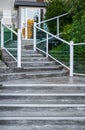 Abstract stairs in the city. Abstract steps, cement stairs,wIde stone stairway, wide stone stairs, steps Royalty Free Stock Photo
