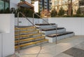 Abstract stairs in the city. Abstract steps, cement stairs,wIde stone stairway,wide stone stairs, steps Royalty Free Stock Photo