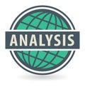 Abstract stamp or label with the text Analysis