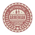 Abstract stamp or label with the text Authentic Armenian Cuisine Royalty Free Stock Photo