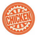 Abstract stamp or label with the text Chicken written inside Royalty Free Stock Photo