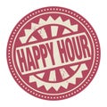 Abstract stamp or label with the text Happy Hour written inside Royalty Free Stock Photo