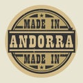 Abstract stamp or label with text Made in Andorra