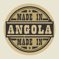 Abstract stamp or label with text Made in Angola