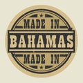 Abstract stamp or label with text Made in Bahamas