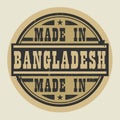 Abstract stamp or label with text Made in Bangladesh Royalty Free Stock Photo