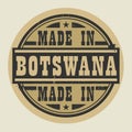Abstract stamp or label with text Made in Botswana