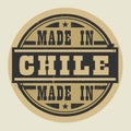 Abstract stamp or label with text Made in Chile