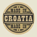 Abstract stamp or label with text Made in Croatia