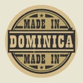 Abstract stamp or label with text Made in Dominica