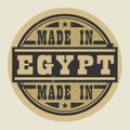 Abstract stamp or label with text Made in Egypt