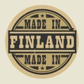 Abstract stamp or label with text Made in Finland