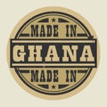 Abstract stamp or label with text Made in Ghana