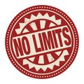 Abstract stamp or label with the text No Limits written inside Royalty Free Stock Photo