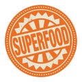 Abstract stamp or label with the text Superfood written inside