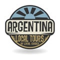 Abstract stamp with text Argentina, Local Tours