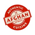 Abstract stamp with the text Authentic Afghan Cuisine Royalty Free Stock Photo